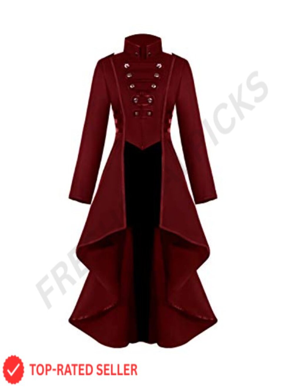 Gothic Steampunk Victorian Tailcoat Irregular High Low Hem Cosplay Costume